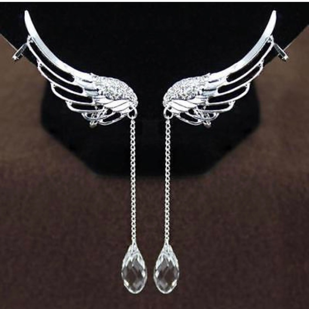 NWOT Angel Wing Crystal Drop 👼 - Picture 2 of 5